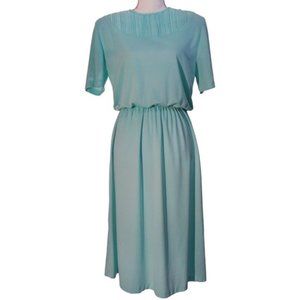 Vintage Golden Girls Style 1970s/Early 1980s Seafoam-Green Dress by Lady…